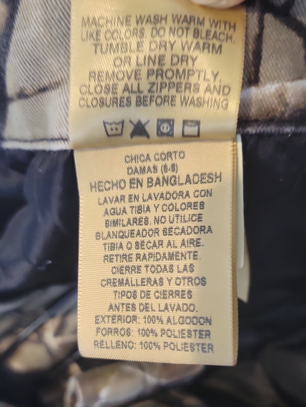 Berne Insulated Camo Bibs Ladies Size 6-8 ~ Short Inseam 26"~ Side Zip Legs - Picture 11 of 15